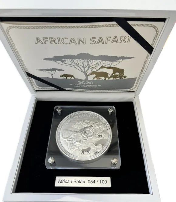 African Safari - 1 KG Silber Proof 2020 +Box +COA*