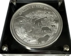 African Safari - Nashorn -1 KG Silber Proof 2019 +Box +COA*