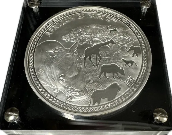 African Safari - Nashorn -1 KG Silber Proof 2019 +Box +COA*