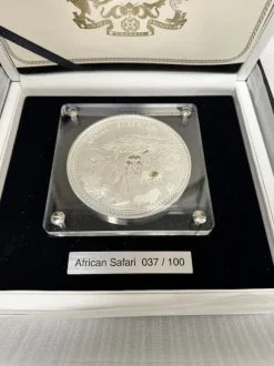 African Safari - Nashorn -1 KG Silber Proof 2019 +Box +COA*