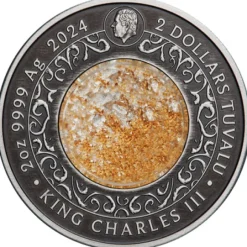 Alicante - 2 Unzen Silber Antik mit Inlay 2024 +Box +COA*
