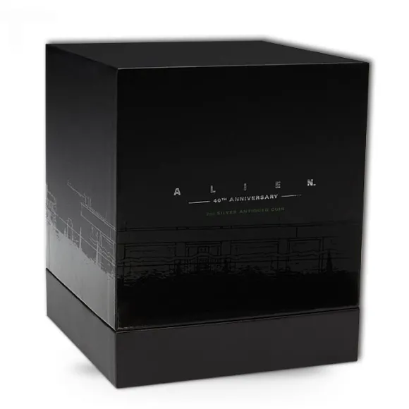 Alien - 40 Jahre - 2 Unzen Silber Antik Finish + Aufsteller*