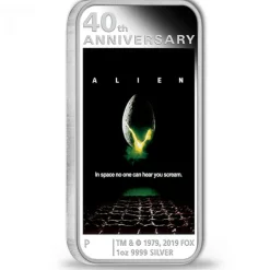 ALIEN 40th Anniversary 1 Oz Silber Proof +Box +COA *