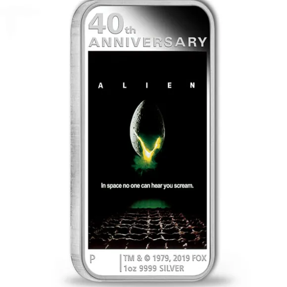 ALIEN 40th Anniversary 1 Oz Silber Proof +Box +COA *