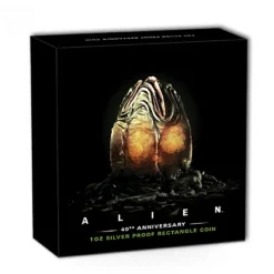 ALIEN 40th Anniversary 1 Oz Silber Proof +Box +COA *