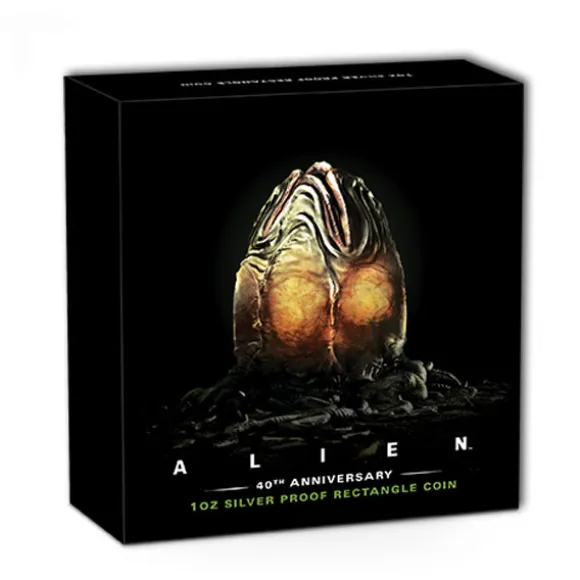 ALIEN 40th Anniversary 1 Oz Silber Proof +Box +COA *