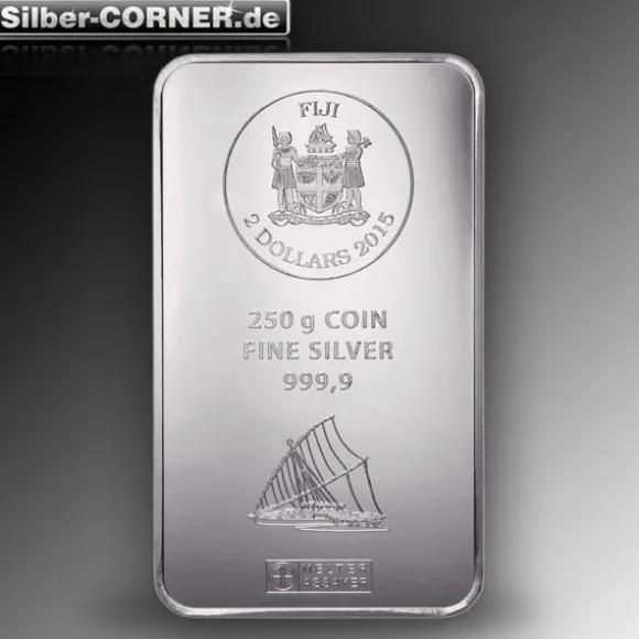 Argor Heraeus Fiji 250 Gramm Münzbarren Silber*
