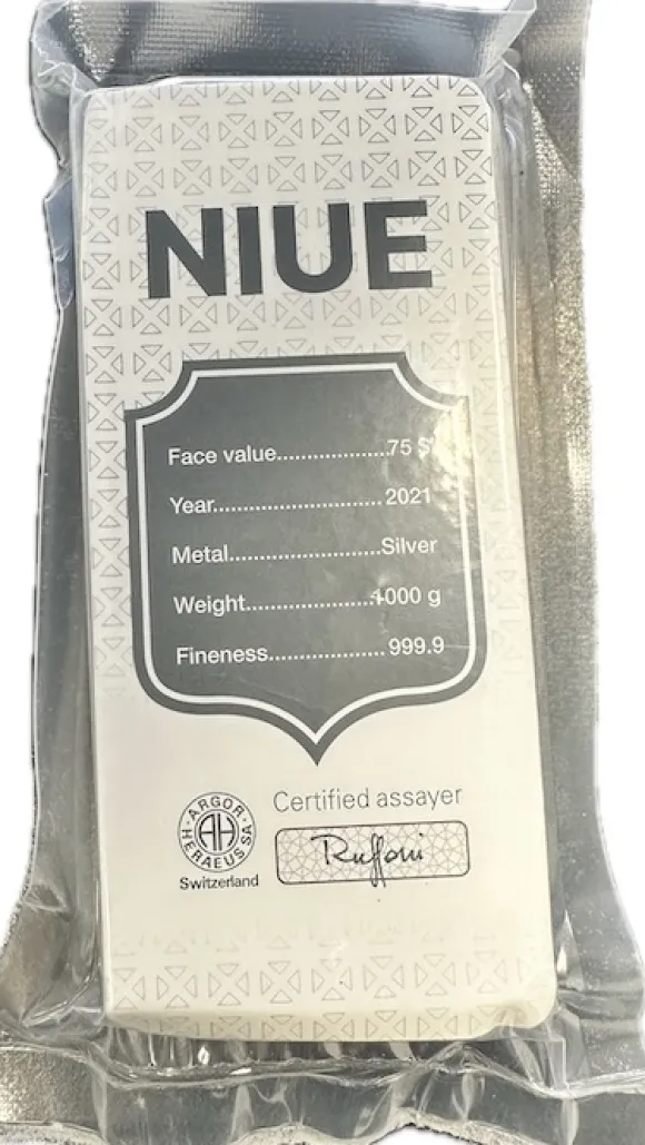 Argor-Heraeus 1 KG Niue Silber Münzbarren*