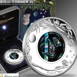 Australian Opal Series - Koala 1 Oz Silber Proof + Box + COA*