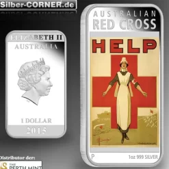 Australian Posters of War - Red Cross 1 Oz Silber Proof *