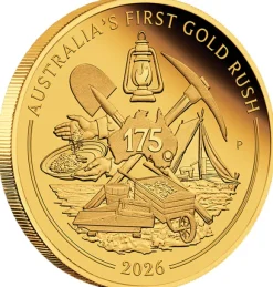 Australias First Gold Rush 1/4 Oz Gold Proof 2026 + Box + Zertifikat
