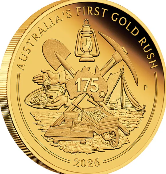 Australien First Gold Rush 175 Jahre 1 Oz Gold Proof 2026 + Box + Zertifikat
