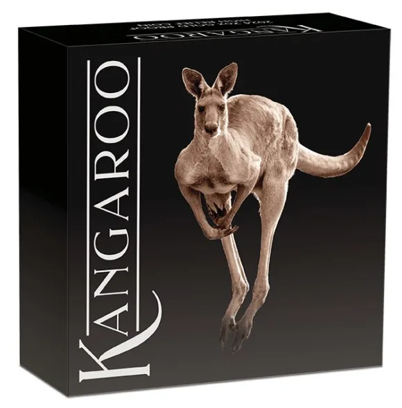 Australien Känguru - High Relief - 2 Unzen Gold 2024 +Box +COA