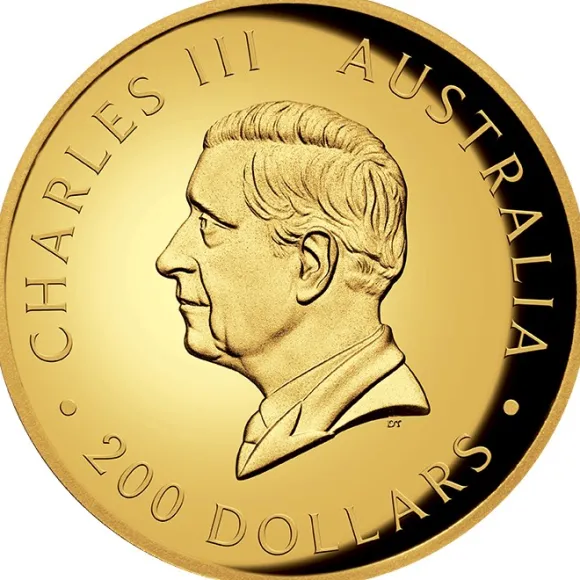 Australien Känguru - High Relief - 2 Unzen Gold 2024 +Box +COA