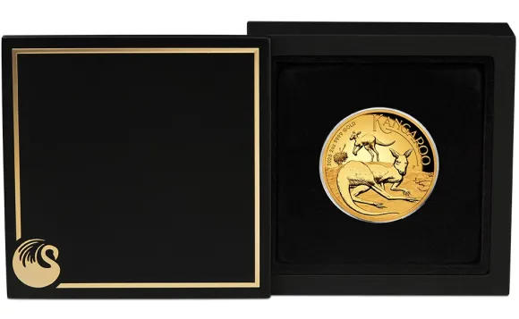 Australien Känguru - High Relief - 2 Unzen Gold 2025 +Box +COA