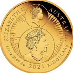Australien Känguru - 35 Jahre Edition - 1/4 Oz Gold Proof +Box +COA