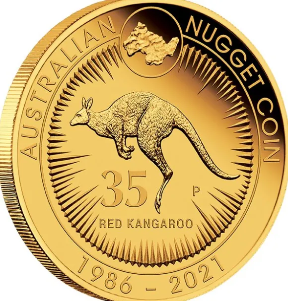 Australien Känguru - 35 Jahre Edition - 1/4 Oz Gold Proof +Box +COA