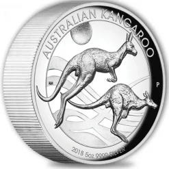 Australien Känguru 5 Oz Silber High Relief 2018 +Box + COA*
