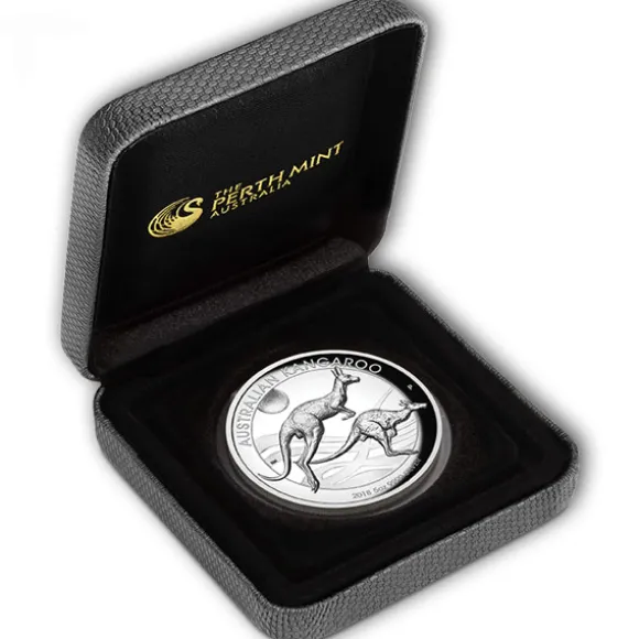 Australien Känguru 5 Oz Silber High Relief 2018 +Box + COA*