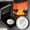 Australien Känguru 1 Oz Silber High Relief 2015 + Box*