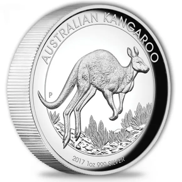 Australien Känguru 1 Oz Silber 2017 High Relief *