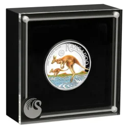 Australien Känguru 1 Oz Silber Proof High Relief farbig 2026 + Box + COA