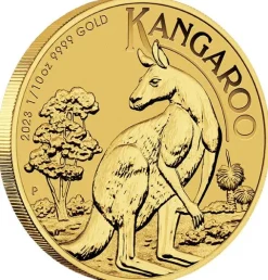 Australien Känguru 1/10 Unze Gold 2023