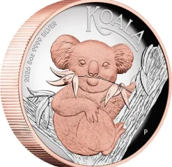 Australien Koala 5 Oz Silber High Relief vergoldet 2026 inkl. Box & Zertifikat