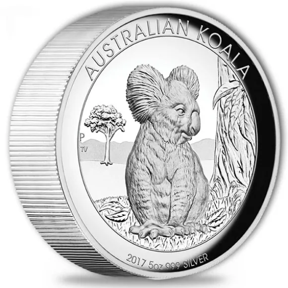 Australien Koala 5 Oz Silber 2017 Proof High Relief*