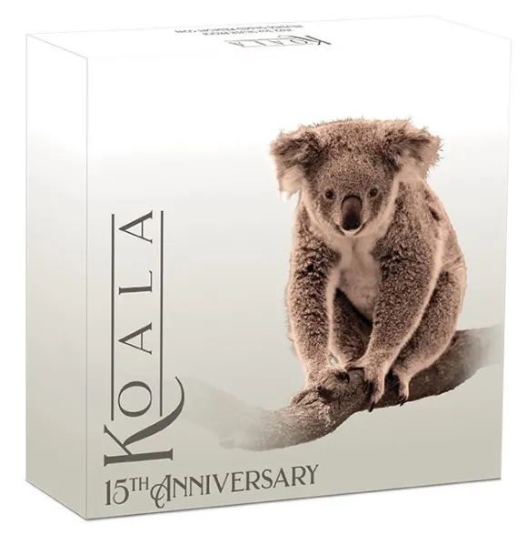 Australien Koala 3 Oz Silber vergoldet 15th Anniversary 2022 +Box +COA*