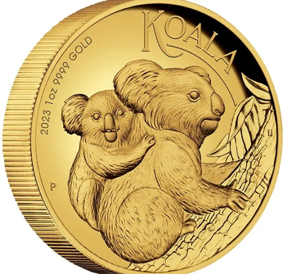 Australien Koala 1 Unze Gold High Relief 2023 +Box +COA
