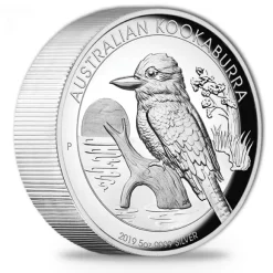 Australien Kookaburra 5 Unzen Silber 2019 High Relief +Box +COA*