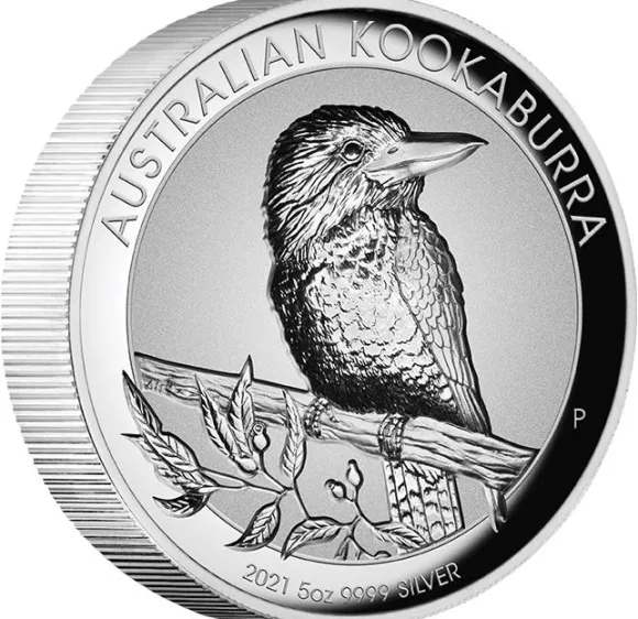 Australien Kookaburra 5 Unzen Silber - Incuse - 2021 +Box +COA*