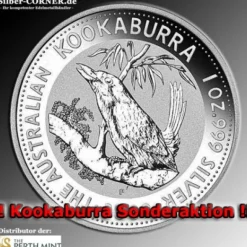 Australien Kookaburra 1 Unze Silber 1992*