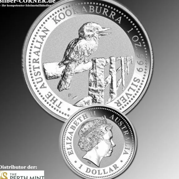 Australien Kookaburra 1 Unze Silber 1998*