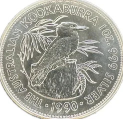Australien Kookaburra 1 Unze Silber 1990*