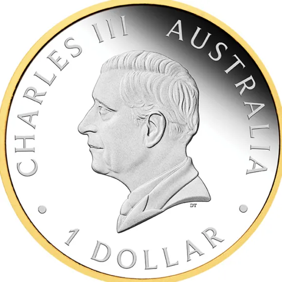 Australien Nugget 40 Jahre 1 Unze Silber vergoldet Proof 2026 +Box +COA