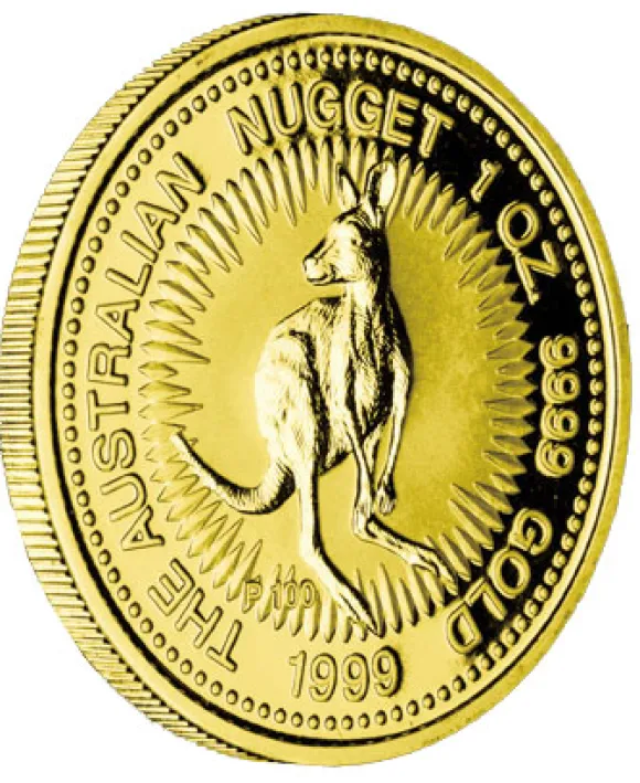 Australien Nugget / Känguru 1 Oz Gold 1999