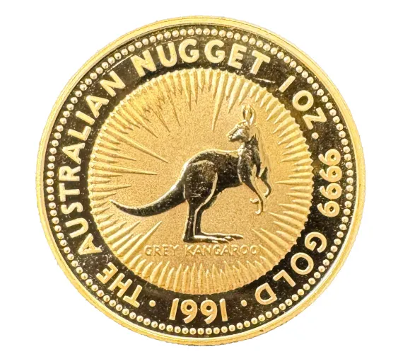 Australien Nugget / Känguru 1 Oz Gold 1991