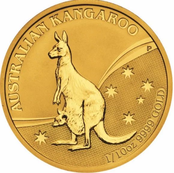 Australien Nugget / Känguru 1/10 Unze Gold 2009