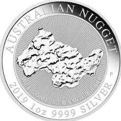 Australien Nugget - Welcome Stranger - 1 Oz Silber 2019*