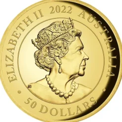 Australien Sovereign 2022 Gold High Relief + Box + COA