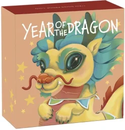 Baby Drache 2024 1/2 Oz Silber Proof coloriert +Box +COA*