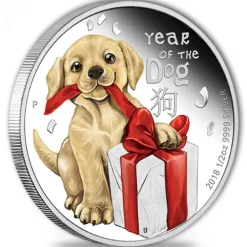 Baby Hund 1/2 Oz Silber 2018 Proof +Box + Zertifikat*