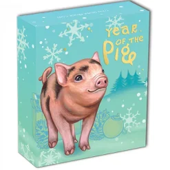 Baby Schwein 1/2 Oz Silber Proof 2019 +Box +COA*