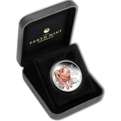 Baby Schwein 1/2 Oz Silber Proof 2019 +Box +COA*