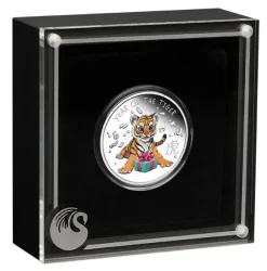 Baby Tiger 1/2 Unze Silber Proof coloriert +Box +Zertifikat*
