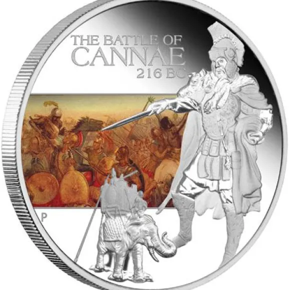 Battle of Cannae - 1 Oz Silber Proof 2009 + Box+ CoA*