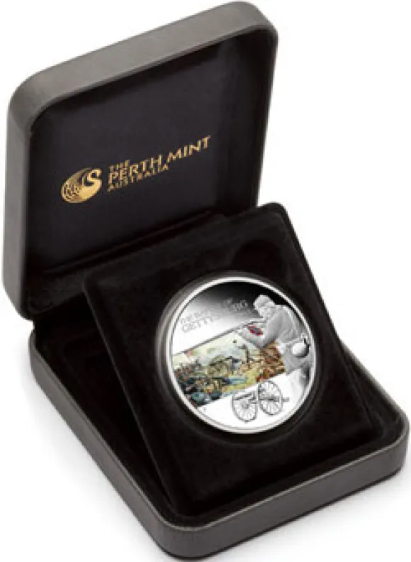 Battle of Gettysburg 1863 - 1 Oz Silber Proof 2009 + Box + COA*