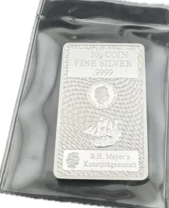 B.H. Mayer´s 50 Gramm Münzbarren Silber Cook Island 2,5 CID*
